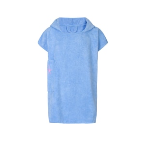 Children&#39;s towel poncho - surf poncho / kids towel poncho / bath poncho / light blue, size S