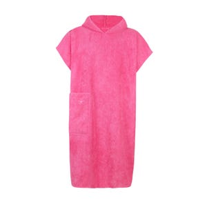 Children&#39;s towel poncho - surf poncho / kids towel poncho / bath poncho / pink, size M