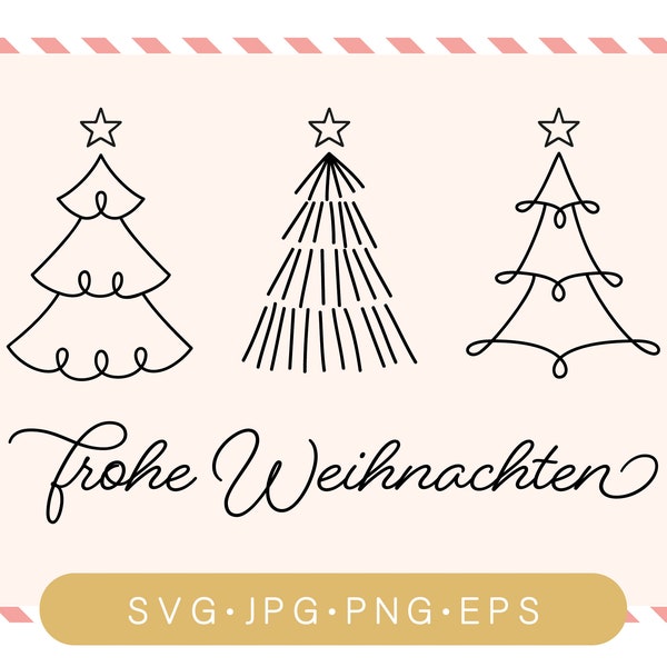 German frohe Weihnachten SVG