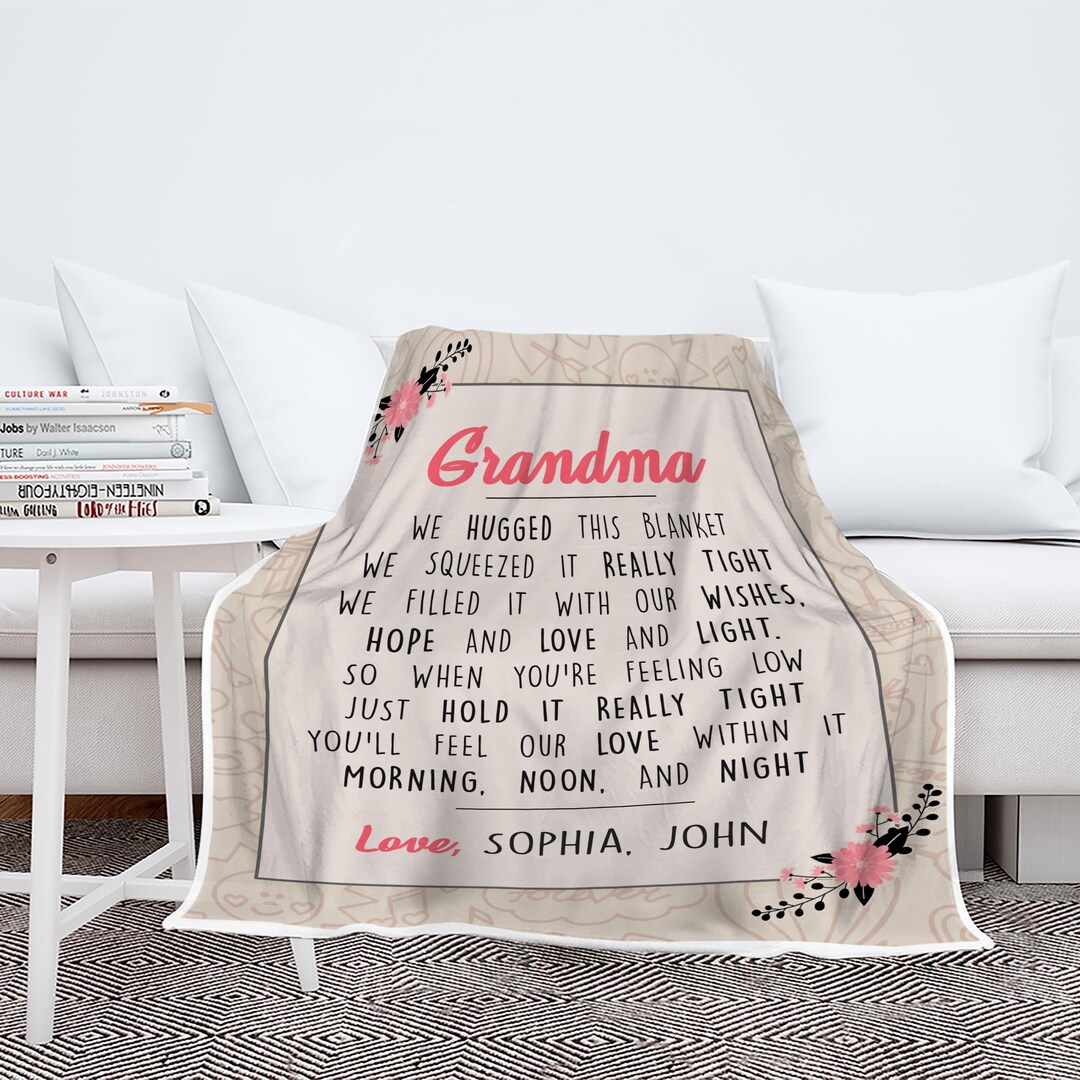Customized Grandma Blanket Gift for Grandparents Day Birthday Etsy