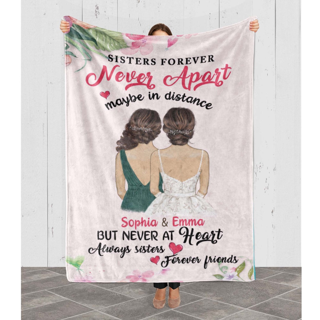 Personalized Sisters Blanket Sister Moving Away Quilt Best Etsy UK