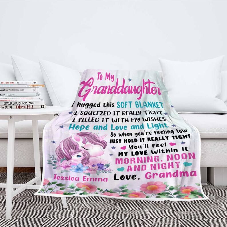 Christmas New Year to My Granddaughter Blanket From Grandma