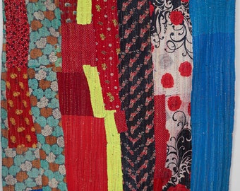 Atemberaubende Baumwolle Kantha Quilt Kantha Tagesdecke 60x90 Zoll Indische Baumwolle Kantha Quilt, Vintage Kantha Quilt