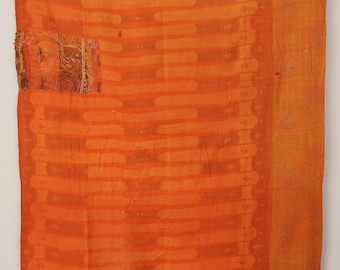 Vintage Kantha Quilt Indian Handmade Cotton Blanket Bohemian Home Decor