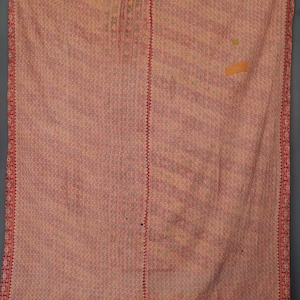 Vintage Hand-stitched Kantha Quilt: Indian Cotton Bedspread