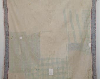 Authentic Vintage Kantha Quilt | Handmade Reversible Throw