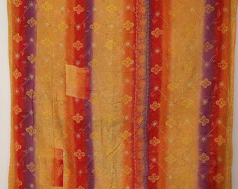Antique Vintage Kantha Quilt Indian Handmade Cotton Bedspread Throw Blanket