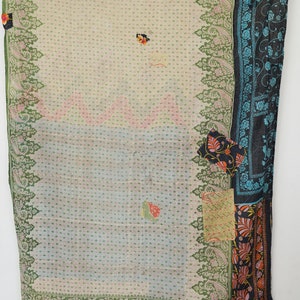 Premium, Cotton Kantha Quilt, Vintage Kantha Quilt, Kantha Bedspread
