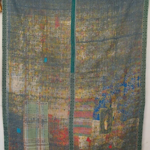 Vintage Kantha Quilt Handmade Indian Throw Blanket Home Decor