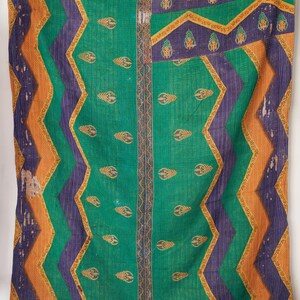 Premium, Cotton Kantha Quilt, Vintage Kantha Quilt, Kantha Bedspread