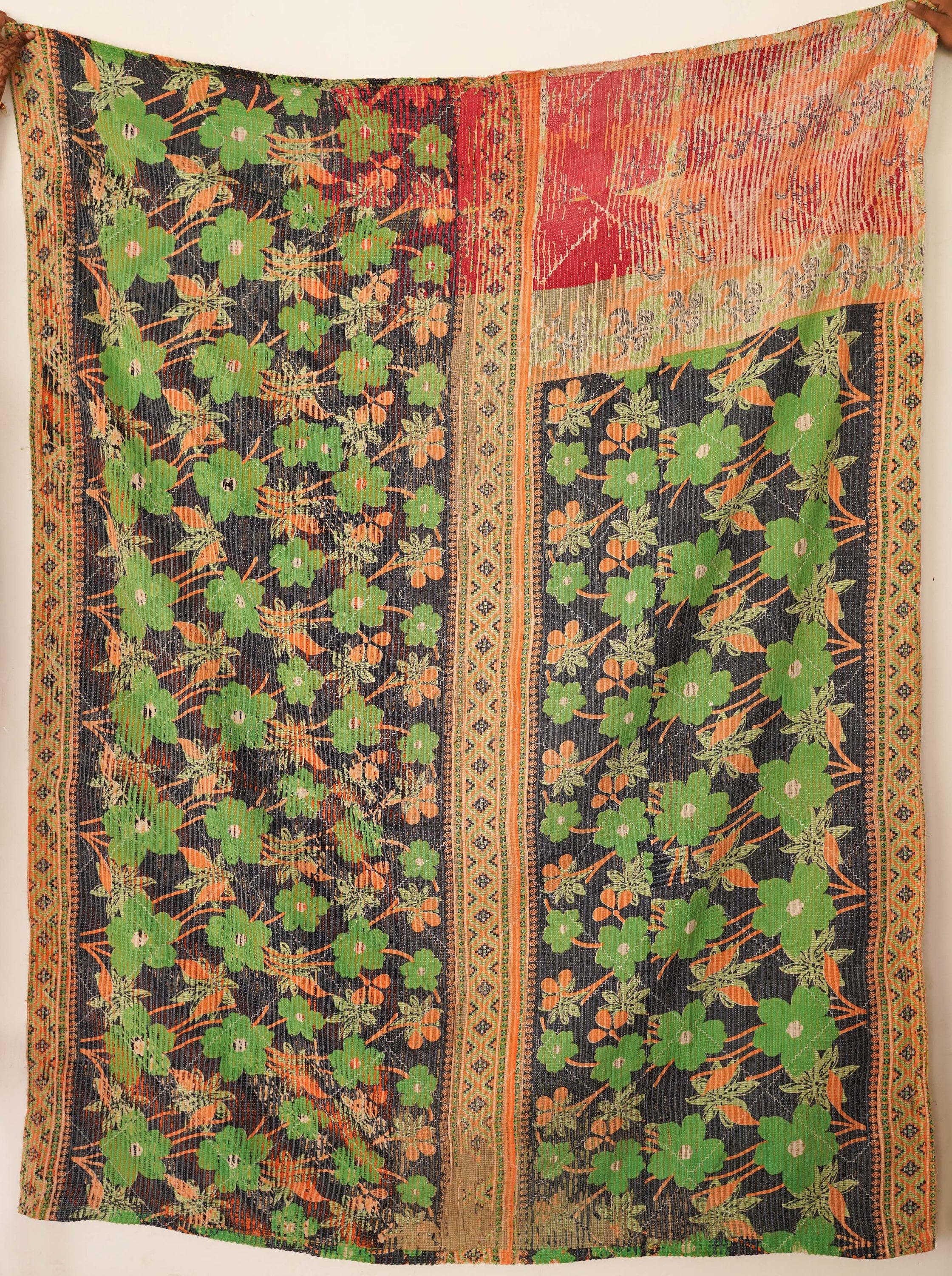 Premium, Cotton Kantha Quilt, Vintage Kantha Quilt, Kantha Bedspread