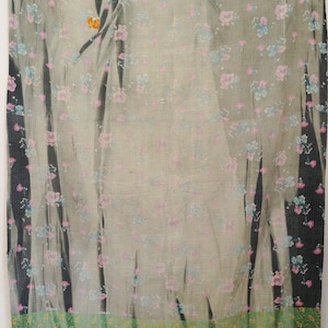 Colcha Kantha vintage única, estilo bohemio, hecha a mano, de algodón, con patchwork indio.