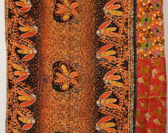 Vintage Indian Quilt Kantha Throw Handmade Cotton Bohemian Bedding