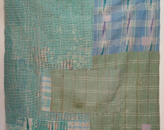 Atemberaubende Kantha-Steppdecke aus Baumwolle, Kantha-Tagesdecke, 152,4 x 228,6 cm, indische Kantha-Steppdecke aus Baumwolle, Vintage-Kantha-Steppdecke
