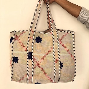 Verschiedene handgemachte Vintage Kantha Einkaufstasche, Großhandel Feinstich Alte Kantha Einkaufstasche Partien