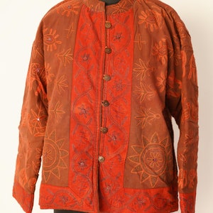 XL Size Vintage Kantha Christmas Fiber Jackets Specially For Winters Cotton Jacket Bohemian Handmade Jacket Vintage Unisex Cute Jacket