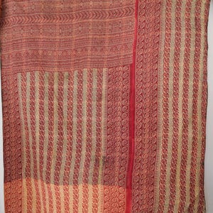 Vintage Indiase katoenen quilt, Kantha plaid, handgemaakte patchwork sprei, boho beddengoed decoratie