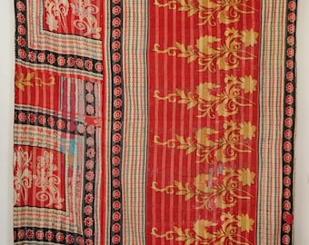 Vintage Cotton Kantha Quilt | Boho Home Decor