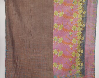 Prachtige katoenen Kantha-quilt Kantha-sprei 60x90 inch Indiase katoenen Kantha-quilt, vintage Kantha-quilt