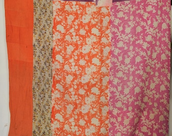Hand Stitched Kantha Quilt Indian Vintage Cotton Throw – Hand Quilted Patchwork