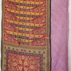 Premium, Cotton Kantha Quilt, Vintage Kantha Quilt, Kantha Bedspread