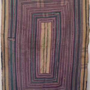 Coperta reversibile vintage Kantha, coperta in sari fatta a mano, patchwork colorato