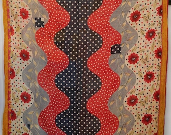 Vintage Kantha Throw Blanket | Hand-Stitched Indian Quilt