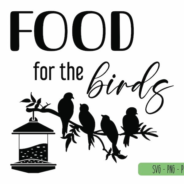 Bird food SVG, bird seed vector, bird lover SVG, storage container label, decal digital file, bird feeder SVG, home organization label