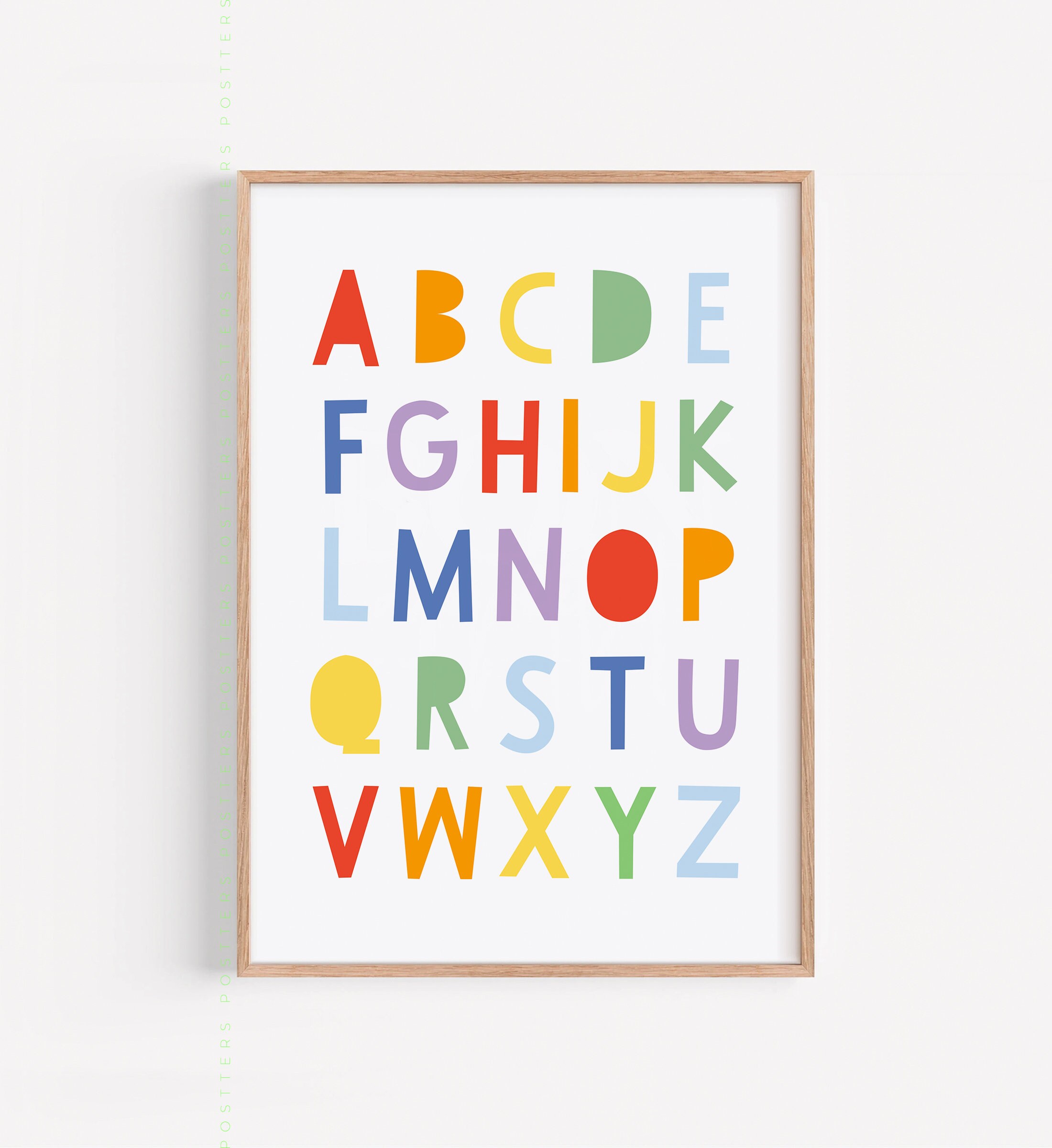 Rainbow Alphabet Poster Printable Rainbow Alphabet Printable Etsy