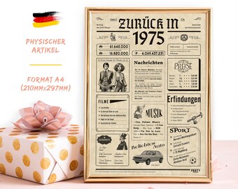 Personalisiertes Geschenk Zum 50. Geburtstag Für Frauen – Edelstahl-Becher 'zurück In 1975'