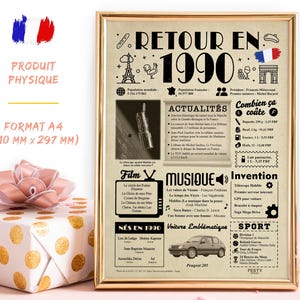 vintage Carte Anniversaire 35 Ans Femme Homme - Idée Cadeau 35 Ans - Decoration Anniversaire 35 Ans 1990 - Maman, Papa, Amie, Mariage