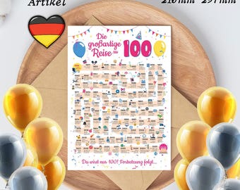 100 Geburtstags Karte Frau und Mann - Die großartige Reise zu 1926-2026 A4