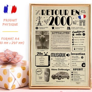 vintage Carte Anniversaire 25 Ans Femme Homme - Idée Cadeau 25 Ans - Decoration Anniversaire 25 Ans 2000 - Jeune Femme Amie Mariage
