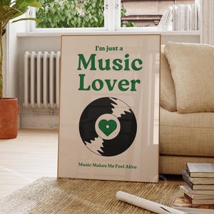 Vinyl Print, Music Poster, Retro Printable, Music Lover Gift, Vinyl Records, Anniversary Gift, Vintage Record Eclectic Wall Art, Trendy Art