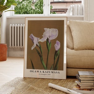 Flower Japanese Art Japanese Art Digital Prints Flower Poster Flowers Wall Art Japanese Print Flower Art Nature Prints Old Book Print
