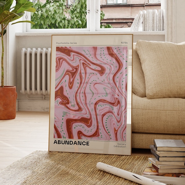 70s Psychedelic Aura Print: Retro Gradient Poster (Digital Download