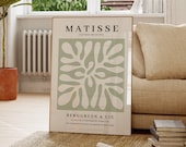 Sage Green Matisse Print Sage Green Print Exhibition Poster Green Gallery Wall Art Henri Matisse Exhibition Poster Printable Wall Art