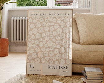 Flower Market Print Matisse Print Botanical Wall Art Floral Decor Posters Digital Download  Flower Market Poster Gallery Wall Art Minimalist