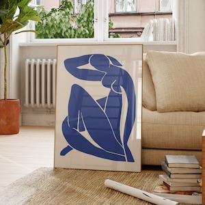 Matisse Poster Henri Matisse Nu Blau Ausstellungsplakat Frau Körper Linie Morgenr Geschenk Idee Weibliche Kunst Minimalistische Wandkunst Modernes Zimmer Dekor