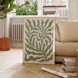 Abstrakt Botanische Digitaler Download Blumenmarkt Druck Matisse Druck Illustration Botanische Wandkunst Blumendekor Poster Botanisches Plakat