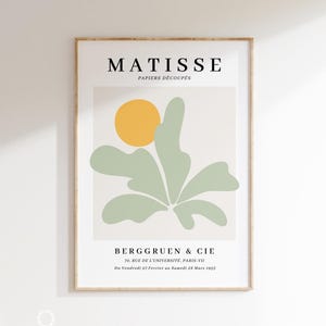 Sage Green Matisse Print Abstract Printable Wall Art Digital Download Matisse Exhibition Poster Sage Green Wall Decor Matisse Cut-Outs Print