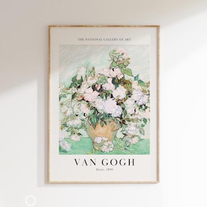 Van Gogh Roses Print: Vintage Impressionist Floral Art (Digital Download