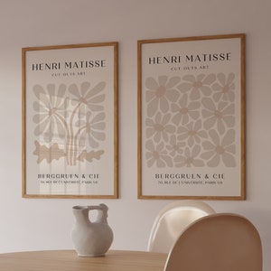 Matisse Exhibition Print Set: Beige Neutral Gallery Wall Art (Digital Download, Set of 2)