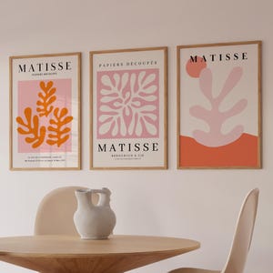 Danish Pastel Poster Pastel Wall Art Danish Pastel Prints Henri Matisse Print Set Gallery Wall Set of 3 Matisse Poster Scandinavian Decor