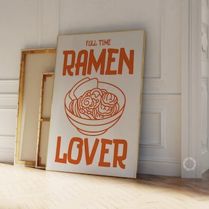 Ramen Lover Print, Japan Food Poster, Tokyo Art Print, Noodles Art, Kitchen Wall Art, Aesthetic Room Decor, Minimalist Wall Art, Digital
