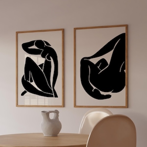 Henri Matisse Wall Art | Neutral Wall Decor | Minimalist Digital Print | Matisse Art Prints Gallery Wall Set | Mid Century Modern Abstract