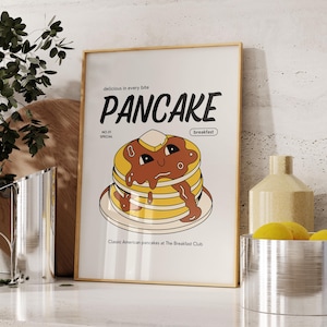 Pancake Breakfast Print: Trendy Kitchen Wall Art (Digital Download)
