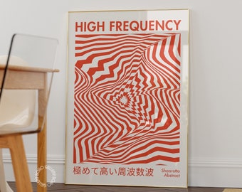 Retro Psychedelic Wall Art, 70s Trippy Print (Digital Download)