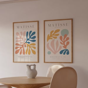 Danish Pastel Henri Matisse Print Set of 2, Printable Wall Art, Exhibition Museum Poster, Gallery Wall Art, Digital prints, Pastel Decor