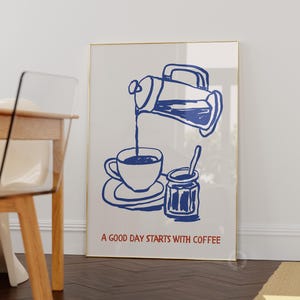 Coffee Station Art, Club Coffee Wall Art, Coffee Drinks, Retro Coffee Poster, Coffee Bar Print, But First Coffee Printable, Coffee Vibes